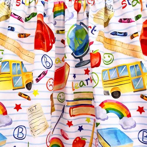 Miniatura 4 de Vestido de lápiz de manzana para niñas pequeñas, vestido casual de manga con volantes, vestido de verano