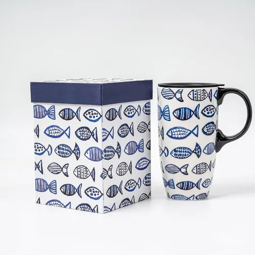 Miniatura 9 de Topadorn Taza de viaje de cerámica de 17 onzas con tapa, taza de café flamenco, a prueba de derrames, apta para microondas y lavavajillas, diseño