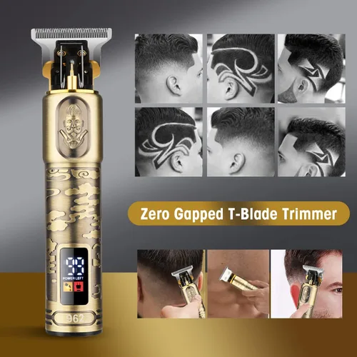 Miniatura 5 de Juego de cortapelos para hombres y afeitadoras eléctricas, kit de aseo inalámbrico para cortadora de pelo/barba, cortapelos para cortar el cabello