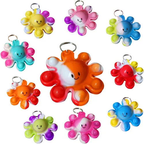 Paquete de 24 juguetes divertidos de pulpo, pequeño regalo de verano, único, miniobjeto surtido, juguetes para niños, estudiantes, regalos de