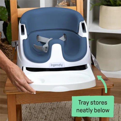 Miniatura 5 de Ingenuity Asiento base para bebé 2-en-1 con bandeja auto-guardable para alimentación y piso - Cielo nocturno Noche estrellada