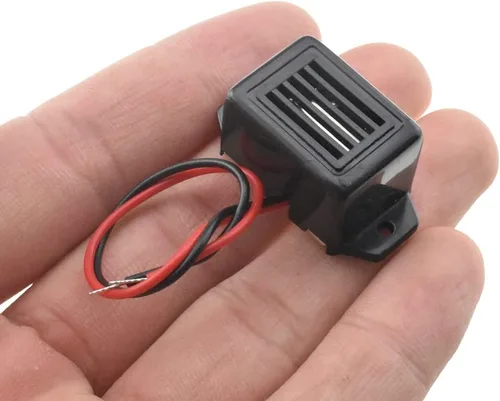 Miniatura 7 de Hahiyo YMD-12095 Alarma de zumbador electrónico 5V DC 0.472x0.374 in Beep Continuous Sounder Active High Plenty Sonido Fuerte Tono Piezo Sirena