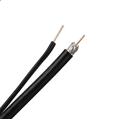 Cable coaxial RG6 de 500 pies de 3 GHz de cobre sólido negro con tierra 18 AWG DirecTV Satélite Listado UL Satélite Digital HDTV CATV Bulk RG-6 al