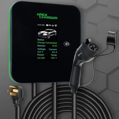 Miniatura 6 de MACH 2: Cargador EV Nivel 2 Rápido 48 amperios Montado en Pared para Garaje Profesional. Estación de Carga para Vehículos Eléctricos con 4 Salidas