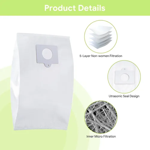 Miniatura 3 de Puredaisy - Bolsas de repuesto para aspiradoras Kenmore - Paquete de 6 bolsas - Compatible con las series tipo C/Q 5055, 50555, 50557, 50558 y tipo