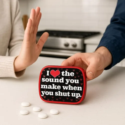 Miniatura 8 de Love When You Shut Up Mints - Divertidos rellenos de calcetines navideños para amigos, mentas de aliento de menta