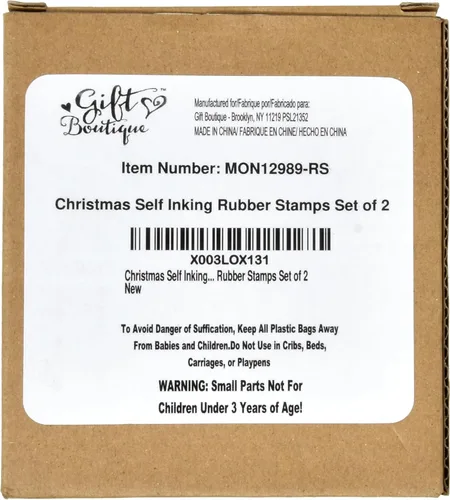 Miniatura 7 de Gift Boutique Juego de 2 sellos de goma autoentintados de Navidad con sello de firma de Santa Claus y sello de correo de reno del Polo Norte