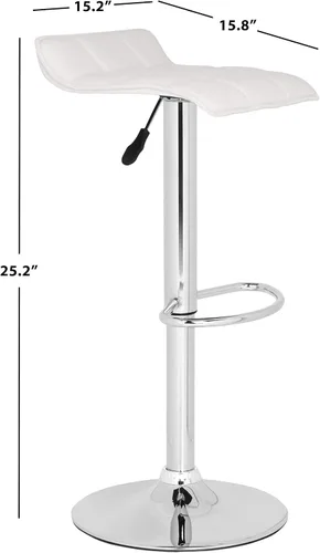 Miniatura 5 de Safavieh Home Collection Lamita Taburete giratorio ajustable de gas de 22.4 a 30.9 pulgadas