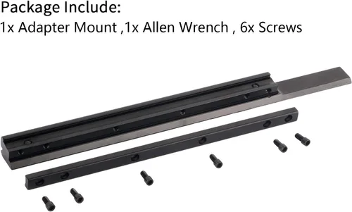 Miniatura 8 de Picatinny Rail Dovetail to Picatinny Adapter for 11mm to 20mm Converter Rail Mount, Lightweight Rail Mount for 1913 Rails