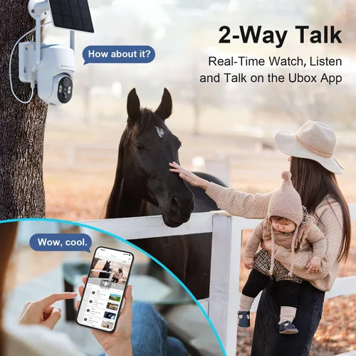 Miniatura 5 de No hay cámara de seguridad WIFI, no necesita Internet, cámara de seguridad celular 4G LTE inalámbrica para exteriores, cámara solar para seguridad