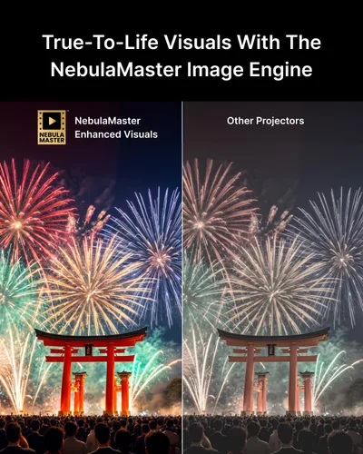 Miniatura 4 de NEBULA Proyector inteligente Cosmos 4K SE, Nebulamaster, alto brillo con Dolby Vision, pantalla de 200 pulgadas, 1800 lúmenes ANSI, HybridBeam