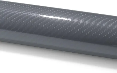 Miniatura 3 de EZAUTOWRAP - Adhesivo revestidor de vinilo muy brillante de fibra de carbono 7D prémium con juego de herramientas, lámina de calcomanía con Gris