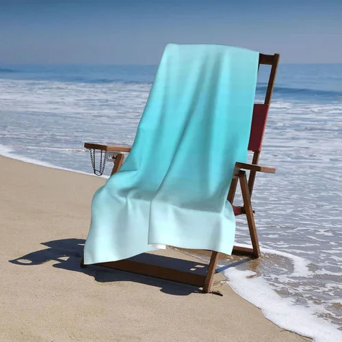Miniatura 6 de Toalla de playa y piscina con diseño de bandera de línea azul en blanco y negro, toalla de playa grande suave y absorbente para natación, deportes