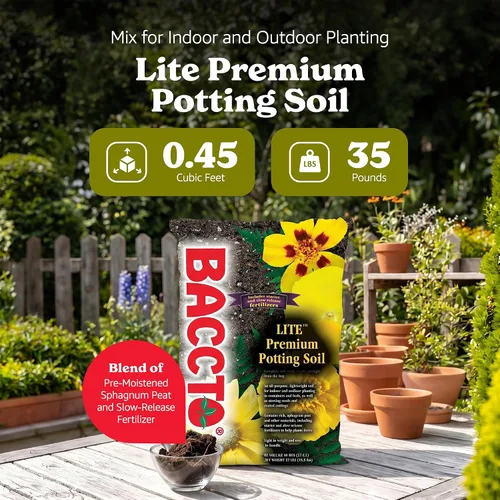 Miniatura 2 de Michigan Peat 1440 Baccto Lite Premium - Tierra para macetas para jardinería interior y exterior, inicio de semillas, propagación y más, bolsa de 40
