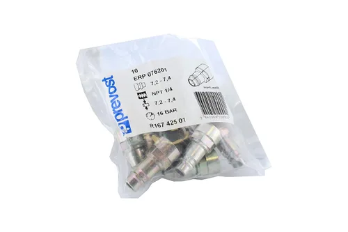 Miniatura 2 de Prevost ERP 076201 (10 unidades) 1/4" hembra NPT enchufe de intercambio de alto flujo estilo europeo