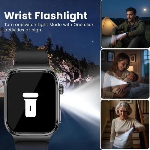 Miniatura 6 de Reloj inteligente de salud para mujeres y hombres, reloj AMOLED de 2.04 pulgadas con frecuencia cardíaca 24/7, seguimiento del sueño, oxígeno