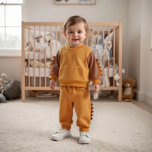 Miniatura 229 de Conjunto de ropa de otoño e invierno para bebé y niño, sudadera larga con capucha y pantalones para niños pequeños, 6, 12, 18, 24 meses, 2T