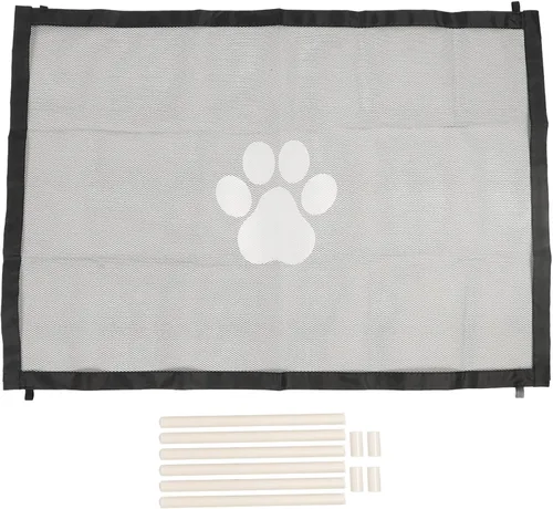 Miniatura 6 de Puerta para mascotas, puertas para niños de alta resistencia, perro plegable para pasillos desde la puerta de la escalera (L)