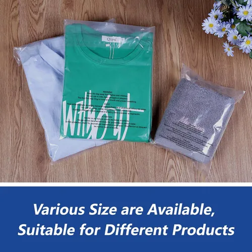 Miniatura 6 de Bolsas de polietileno transparente autosellantes de 9 x 12 pulgadas (100 unidades) con advertencia de asfixia para embalaje, envío, ropa, camisas