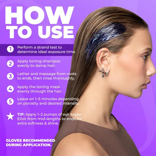 Miniatura 8 de Naissant Set Purple Shampoo & Toning Mask Elimina el cobrizo Neutraliza los tonos amarillos y naranjas Sin parabenos, amoníaco ni sulfato