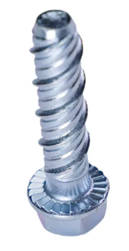 Miniatura 2 de CONFAST LDC38134 Tornillo para hormigón de gran diámetro chapado en zinc de 3/8" x 1-3/4" para anclar a mampostería, ladrillo o bloque (25 por caja)