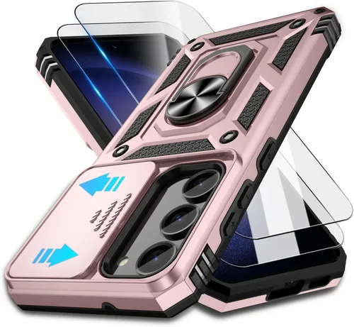 Miniatura 97 de ATUMP Funda para OnePlus Nord N200 5G con protector de pantalla HD con cubierta para cámara deslizante, soporte de anillo de rotación de 360°