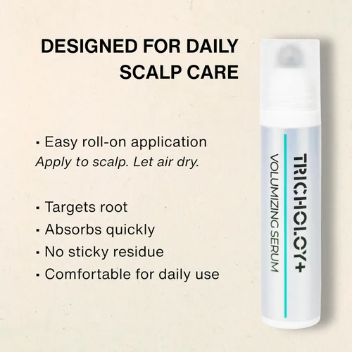Miniatura 4 de Suero voluminizador para el cuero cabelludo con 3% de romero, brote de guisante y moringa, tratamiento roll-on sin enjuague con infusión de biotina