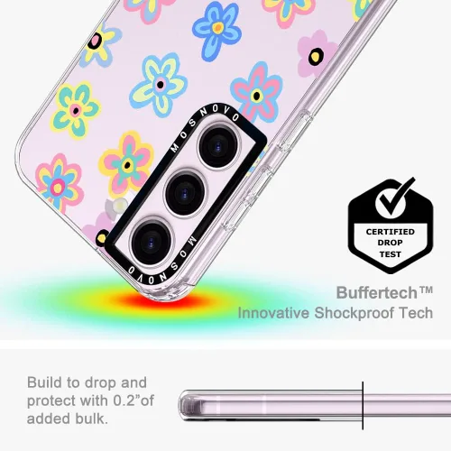 Miniatura 5 de MOSNOVO Funda para celular Samsung Galaxy S23, con protección Buffertech contra caídas de grado militar (6.6 pies), no se descascara, de poliuretano