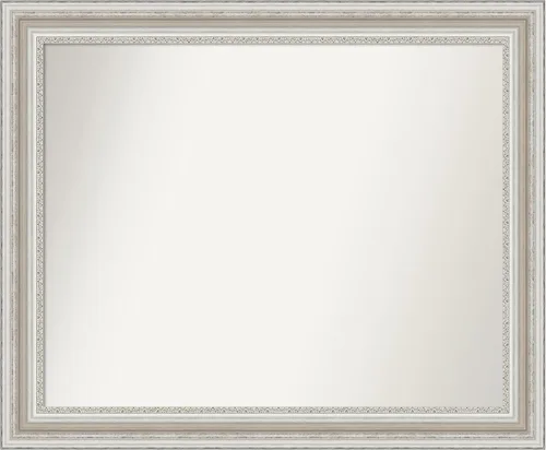 Miniatura 374 de Amanti Art Espejo de baño plateado para sobre el fregadero, 26 x 26 pulgadas, espejo cuadrado de plata antigua, marco de madera tradicional mediano