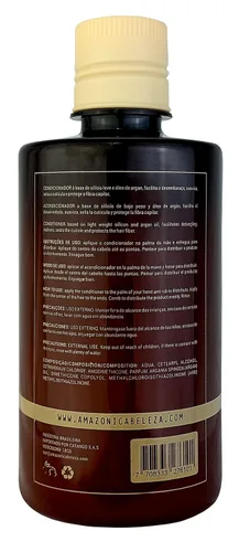 Miniatura 6 de AMAZONICA BELEZA Acondicionador Oro de Cari, hidratación intensiva para cabello seco con aceite de argán y vitamina E, línea profesional, 10 onzas