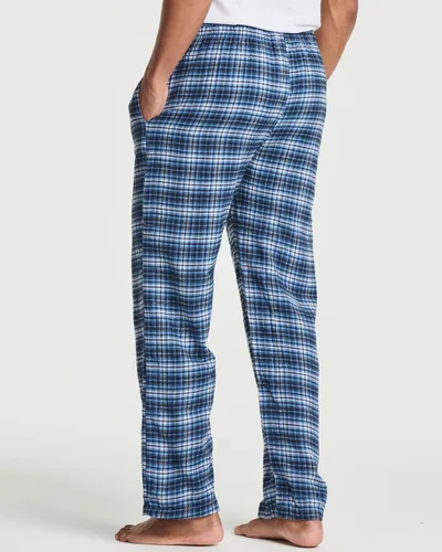 Miniatura 3 de Paquete de 3 Pantalones de pijama para hombre Pantalones de franela de algodón de punto Bragueta de botón (disponible en tallas grandes y altas)