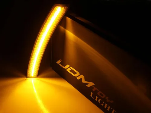 Miniatura 2 de iJDMTOY Kit de luz de marcador frontal LED ámbar con lente ahumada, compatible con Mini Cooper 2002-08 de 1ª generación R50 R52 R53, reemplaza