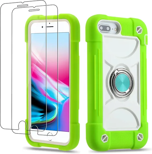 Miniatura 47 de Funda para iPhone Se3/iPhone Se2, iPhone 6/6S, iPhone 7/iPhone 8 de 4.7 pulgadas con soporte de anillo, con 2 protectores de pantalla resistentes