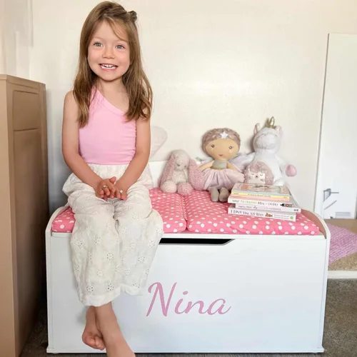 Miniatura 5 de DIBSIES Caja de juguetes personalizada Creative Wonders, serie Signature para niños, 30 x 19.25 x 18 pulgadas, tapa de cierre suave