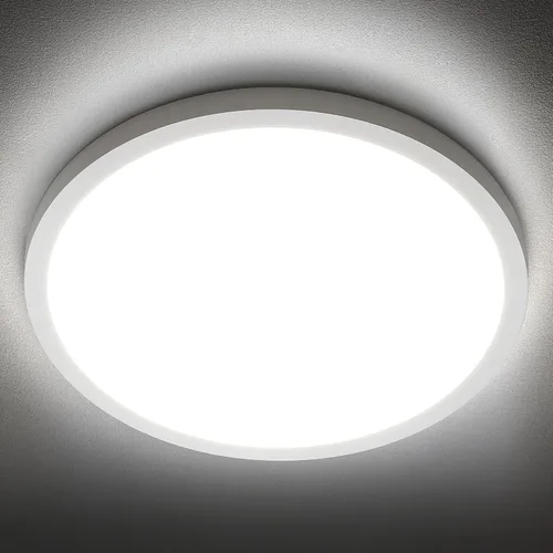 Miniatura 14 de SunRider Lámpara LED de techo empotrada, 3000 K, blanco cálido, 2400 lm, luces de techo planas redondas de 12 pulgadas y 24 W, equivalente a 240 W