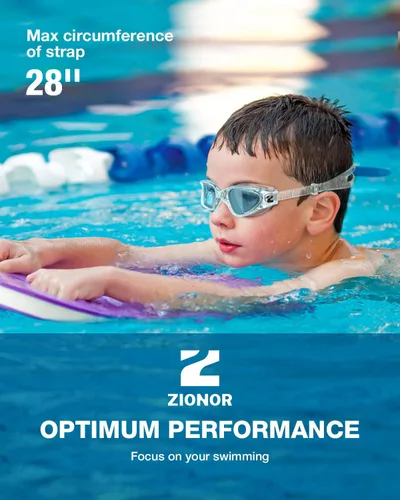 Miniatura 7 de ZIONOR Gafas de Natación para Niños, G1MINI SE Gafas de Natación Antivaho para Niño Niña 6-14 A3 (Lente azul transparente - Allclear)