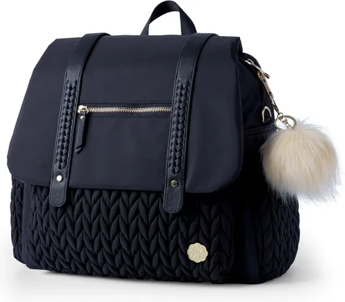 Miniatura 9 de Mochila para pañales de gran capacidad, bolsa de viaje para mamá, impermeable y elegante con cambiador, bolsa de bebé para mujeres y niñas Rosa