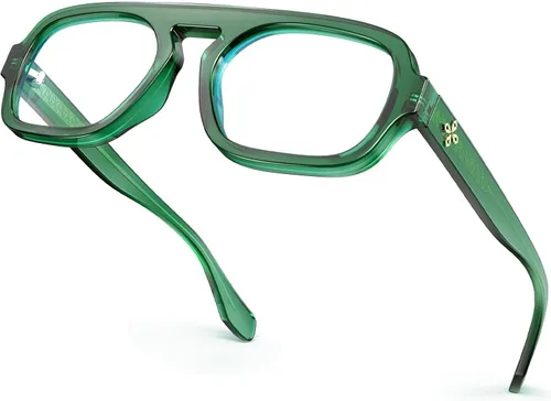 VISOONE JANE - Lentes de bloqueo de luz azul cuadrados con diseño cuadrado y antirreflejos, antirreflejos, para mujeres y hombres