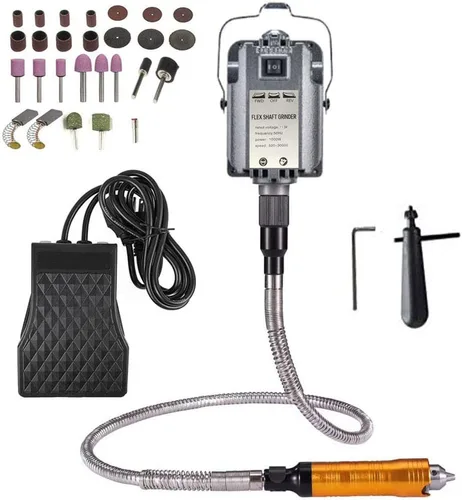 Miniatura 9 de Herramienta Giratoria de Eje Flexible Molinillo Colgante Carver Kit de Herramientas Eléctricas Multifunción para Trabajo en Metal, Control por