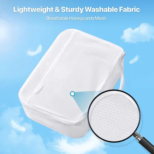 Miniatura 8 de Cambond Cubos de embalaje de malla de doble uso, bolsa de lavandería Cubos de embalaje transparentes para viajes, bolsas de lavandería de malla