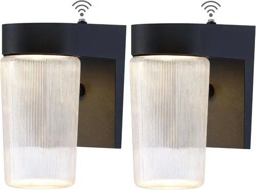 Miniatura 10 de LIT-PaTH Linterna de Pared para Exteriores del Atardecer al Amanecer, Luz LED Tipo Jelly Jar, 11W 800 Lúmenes, 3000K Blanco Cálido, Carcasa