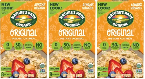 Miniatura 11 de Nature's Path Paquete variado de avena instantánea orgánica, 8 paquetes, sin OMG, sin OMG, granos integrales, proteína a base de plantas, alto