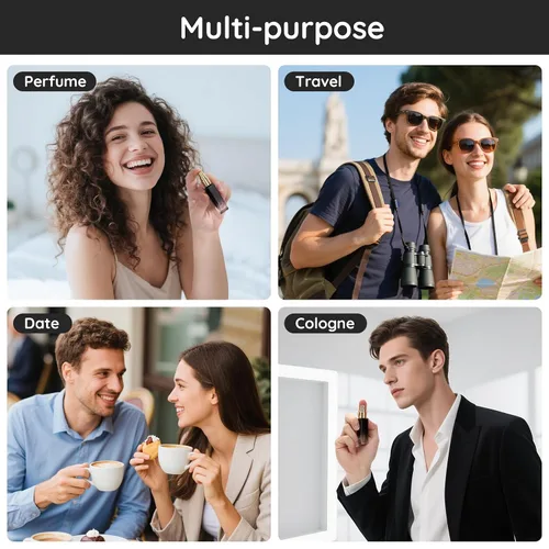 Miniatura 6 de Botellas de perfume Segbeauty para viajes, rellenables, de 10 ml, contenedores de perfume de vidrio con embudo y pipeta, 5 unidades o 10