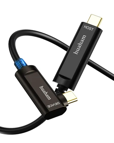 Miniatura 8 de Cable de fibra óptica USB C de 50 pies, paquete de 2 unidades, cable USB 3.2 Gen2 de 10 Gbps con chip SiliconLine de Alemania, ultra delgado