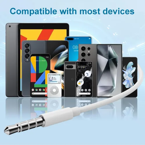 Miniatura 5 de Auriculares con cable, llamadas ultra claras y sin ruido: auriculares con cable de 0.138 in, auriculares intrauditivos con micrófono, compatibles