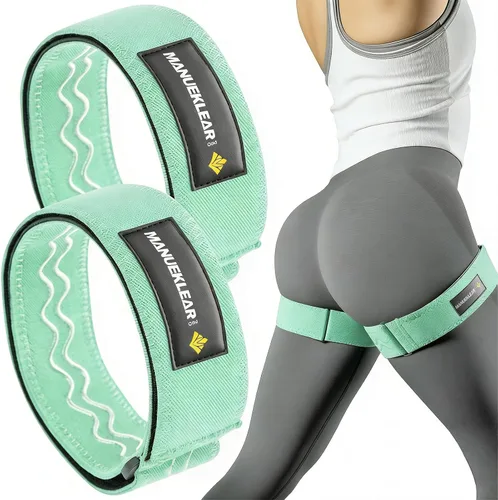 Miniatura 10 de MANUEKLEAR Bandas de restricción de flujo sanguíneo antideslizantes para muslos, bandas de glúteos BFR para mujeres, glúteos, piernas, bandas