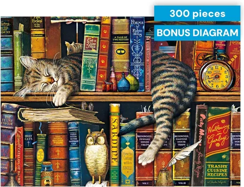Miniatura 6 de Buffalo Games - Charles Wysocki - Frederick The Literate - Rompecabezas de 300 piezas para adultos - Piezas grandes de gran tamaño - Rompecabezas
