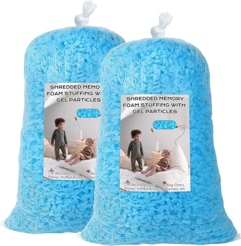 Miniatura 10 de Relleno de Puf, Relleno de Espuma Viscoelástica Triturada de 30 Libras, Relleno de Silla de Puf, Inserto de Recarga para Puf, Relleno para Saco