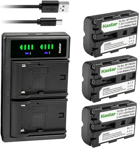 Miniatura 6 de Kastar LTD2 - Cargador de batería USB para Sony NP-FM500 NP-FM500H, cargador BC-VM10 AC-SQ950, Sony DSLR-A100, A200, A300, A350, DSLR-A450