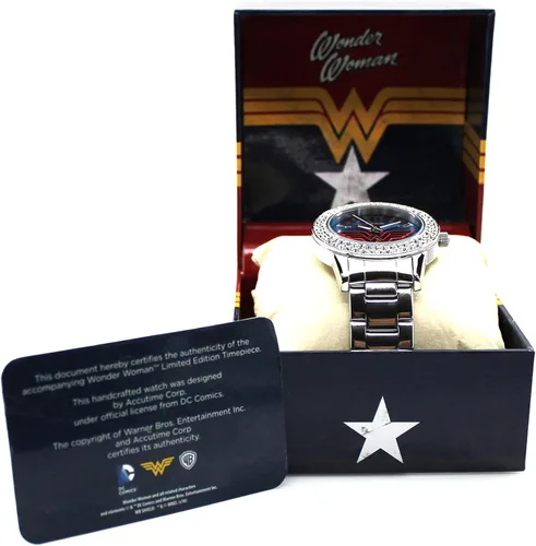 Miniatura 5 de Wonder Woman de la "justicia Silver-tone Watch (wow8062)